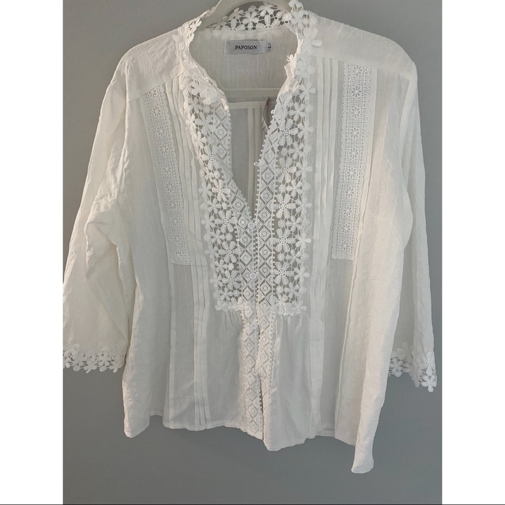 Boho button up top